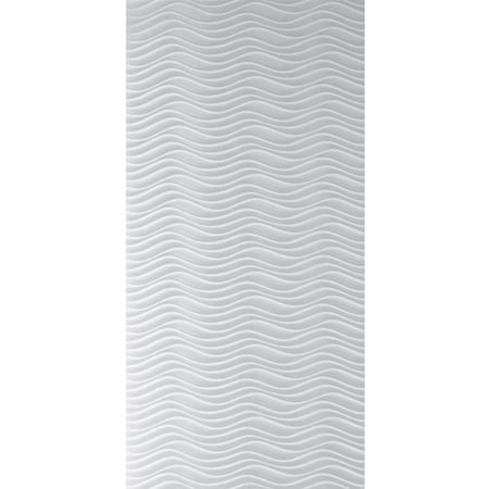 From Plain To Beautiful In Hours Wavation Drop-In 22'' x 46'' Ceiling Light Diffuser Panel, Tiffany White, 29 Sq.ft., 4PK LDP-TIF-WAV-4